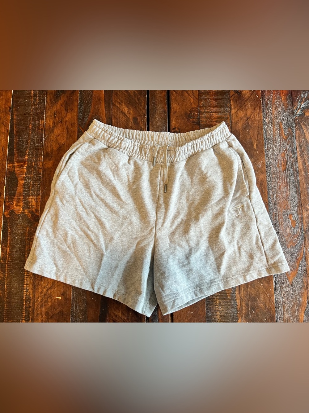 Gymshark Rest Day Light Gray Drawstring Athletic Shorts
